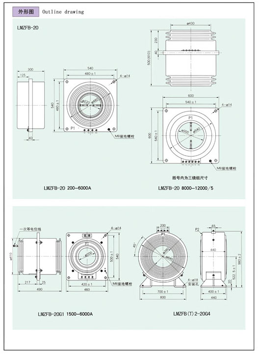 15-24kv敞开母线式电流互感器