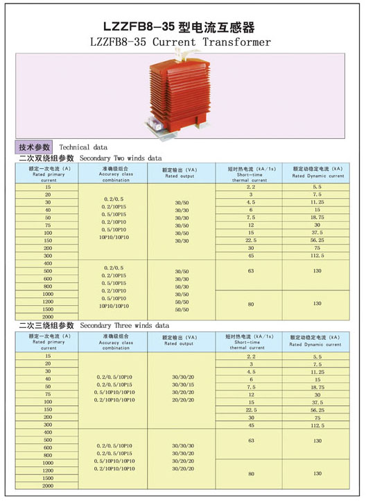 LZZFB8-35型电流互感器