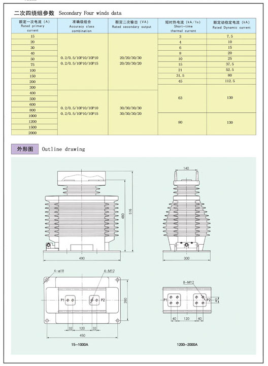 LZZFB9-35D型电流互感器