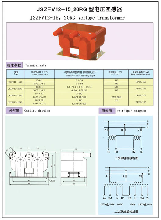 JSZFV12-15，20RG型电压互感器